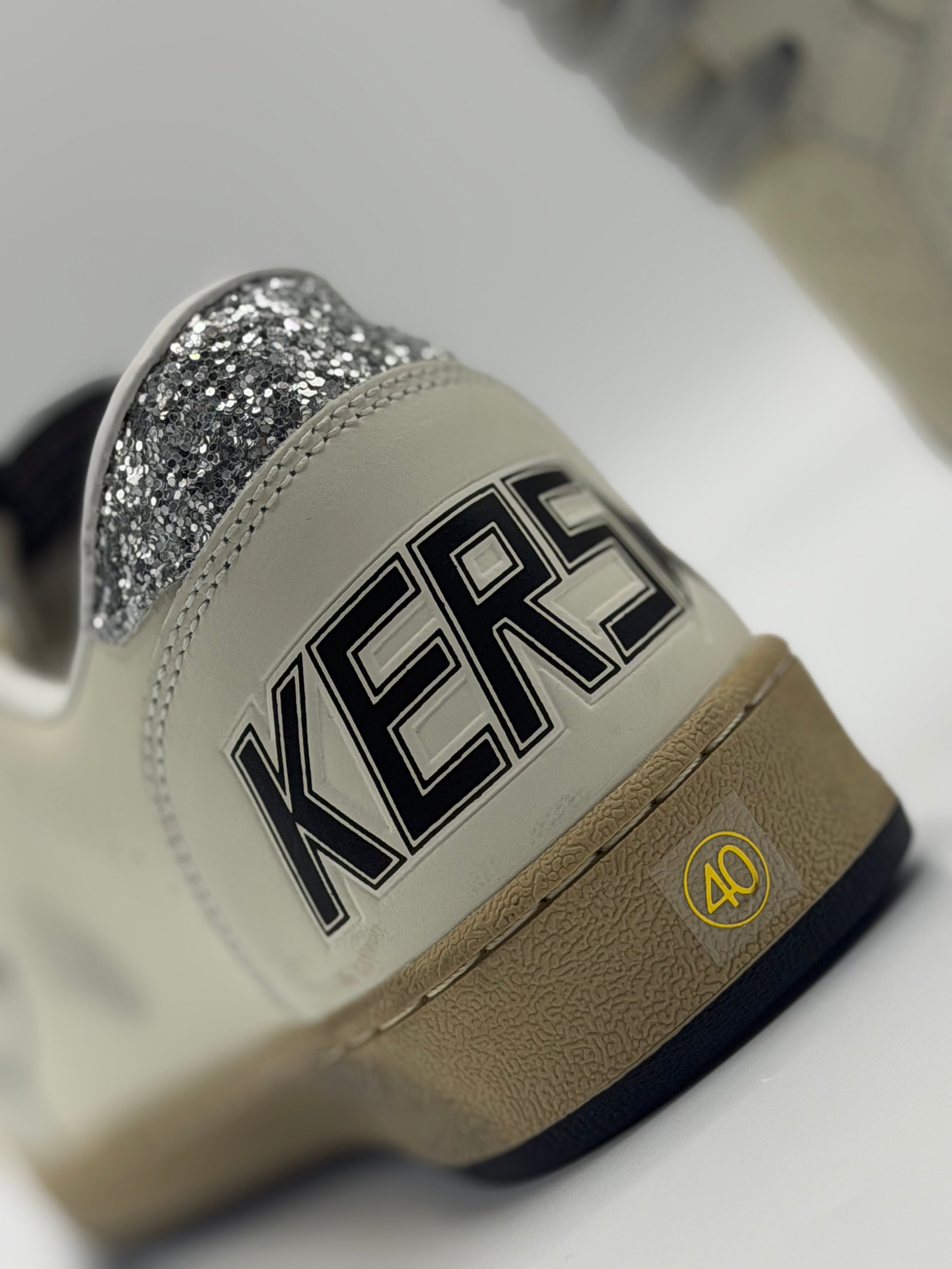 Golden Goose Super-Star “Silver Glitter” | Blanco-Plateado