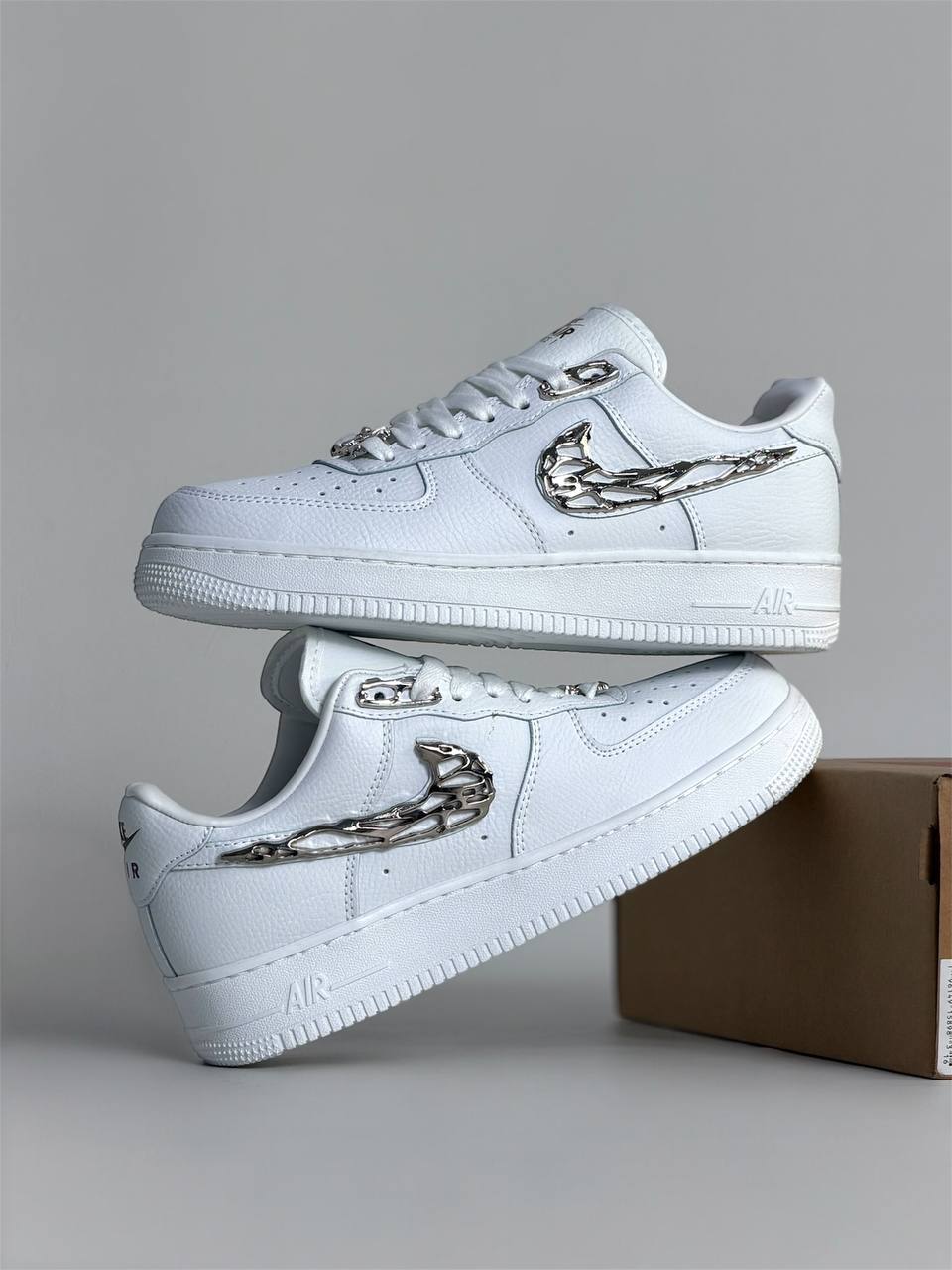 Air force 1 "Molten Metal" | Plateado-Blanco