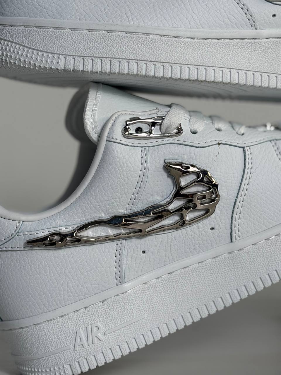 Air force 1 "Molten Metal" | Plateado-Blanco
