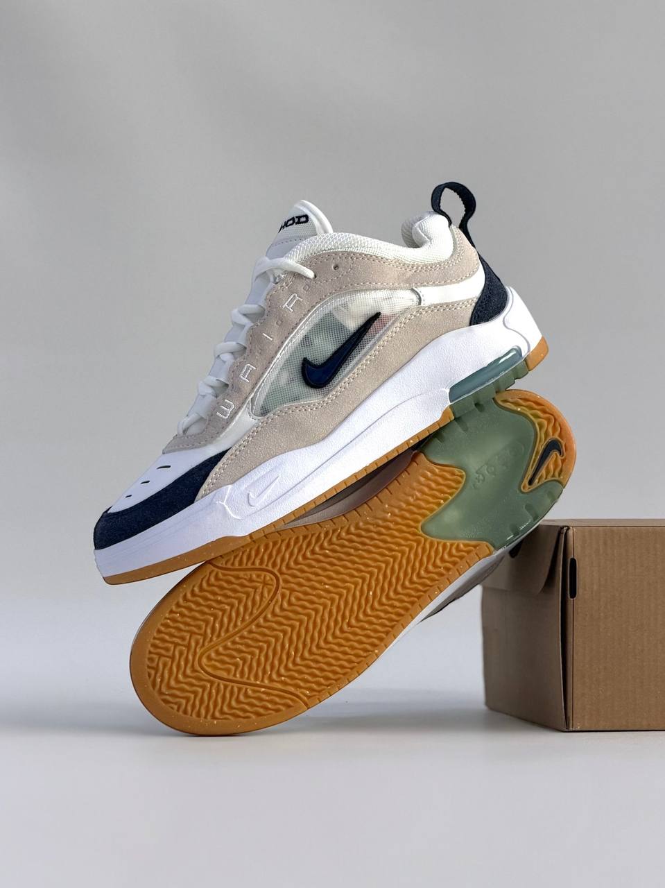 Air Max Ishod Wair SB 'White Navy' | Beige-Azul-Blanco
