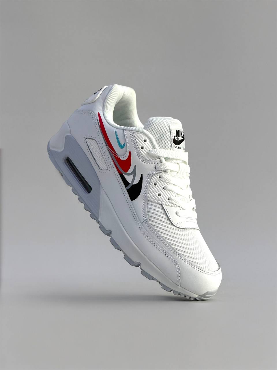 Air Max 90 White Multi Swoosh | Blanco