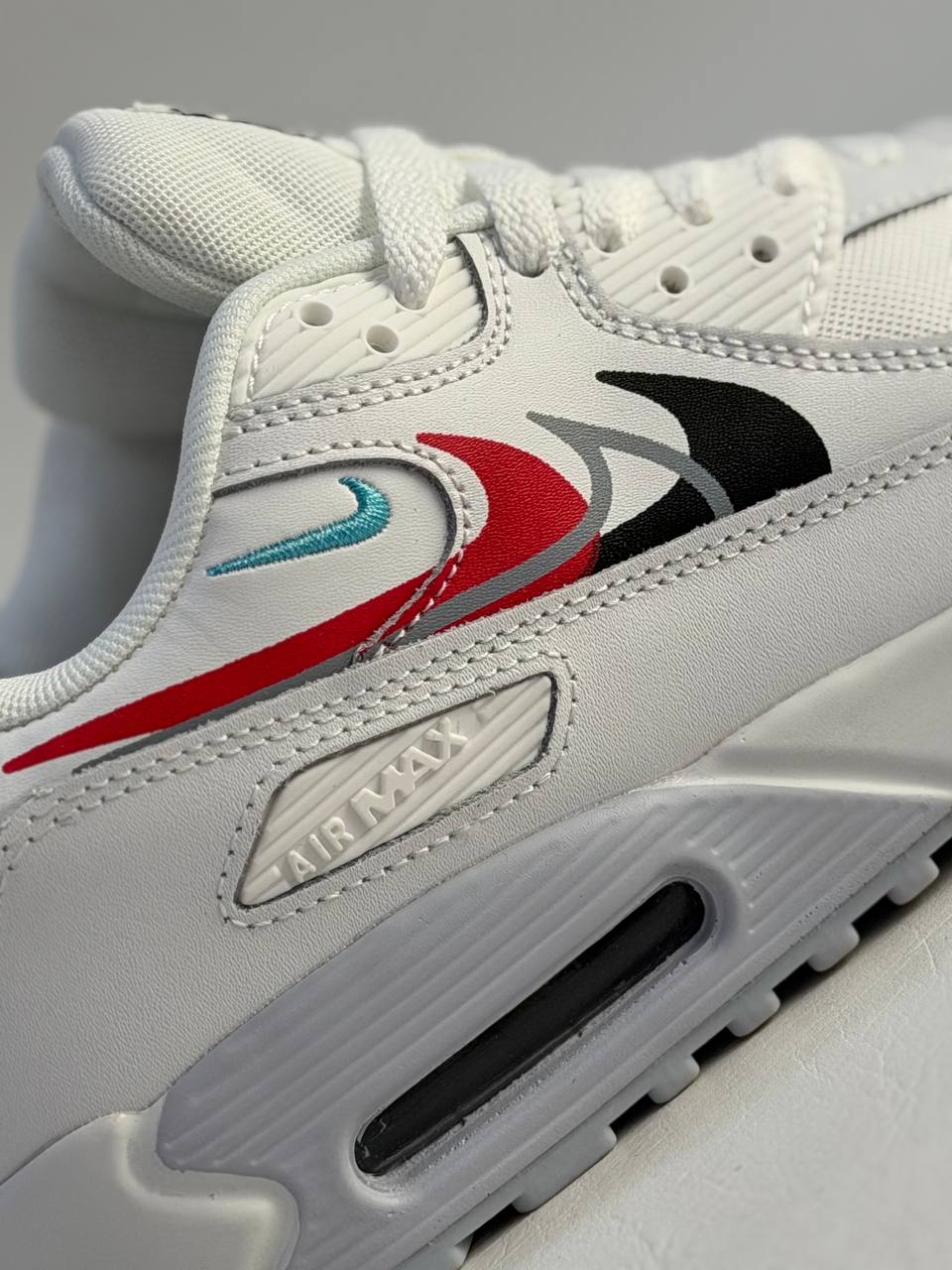 Air Max 90 White Multi Swoosh | Blanco