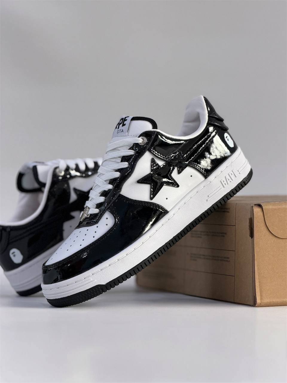 BAPE STA Low White black Shark | Blanco-Negro