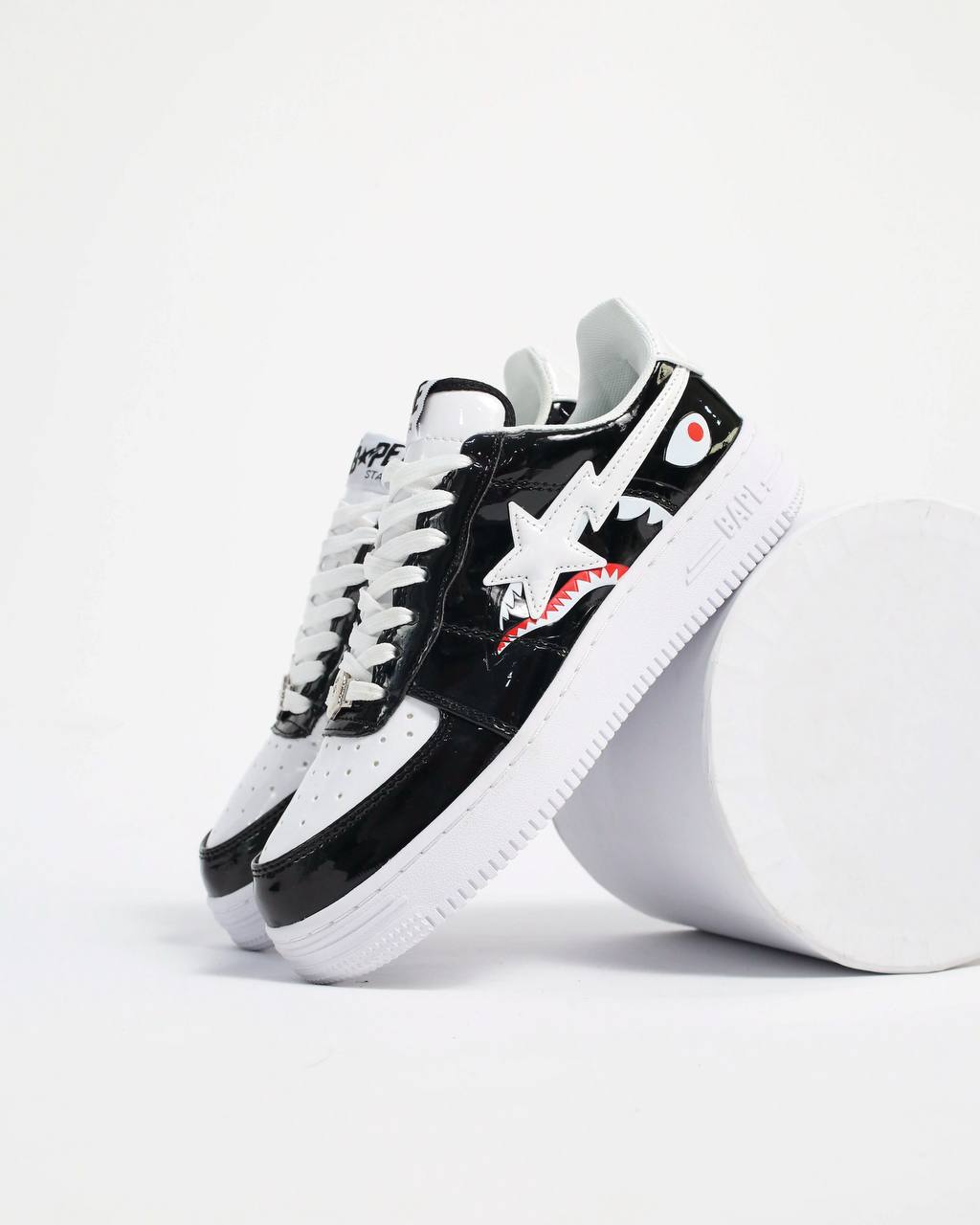 Bape STA Block Shark Black | Blanco-Negro