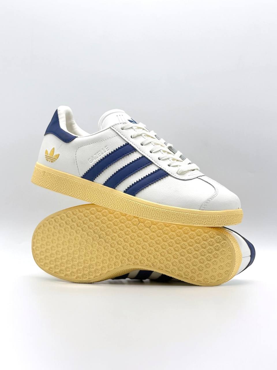 Adidas Gazelle Uk8 Tariners | Blanco-Azul-Amarillo