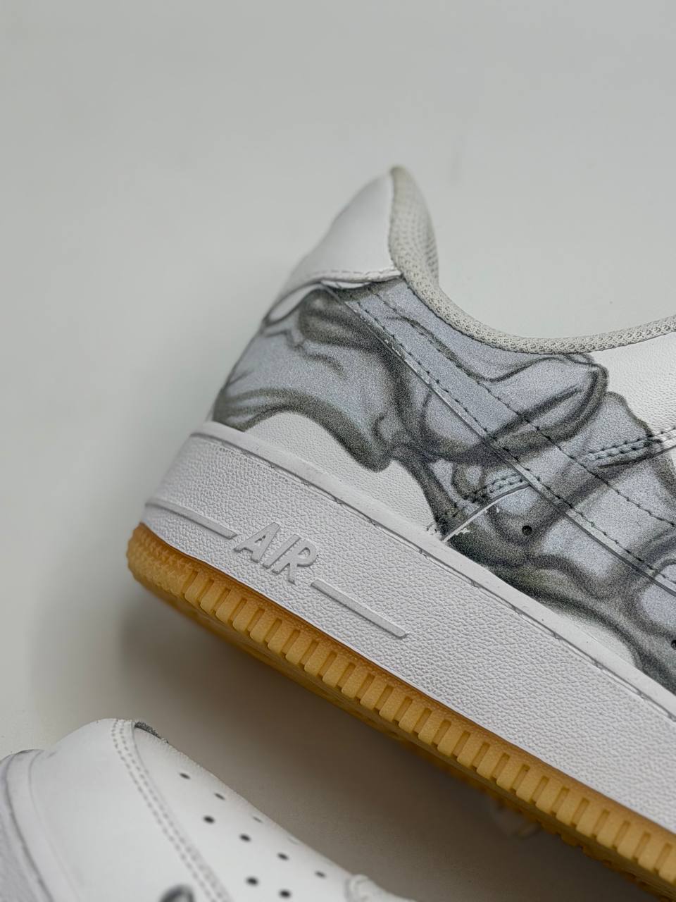 Nike Air Force 1 QS Low Skeleton | Gris-Blanco