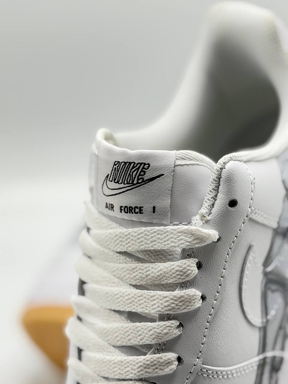 Nike Air Force 1 QS Low Skeleton | Gris-Blanco