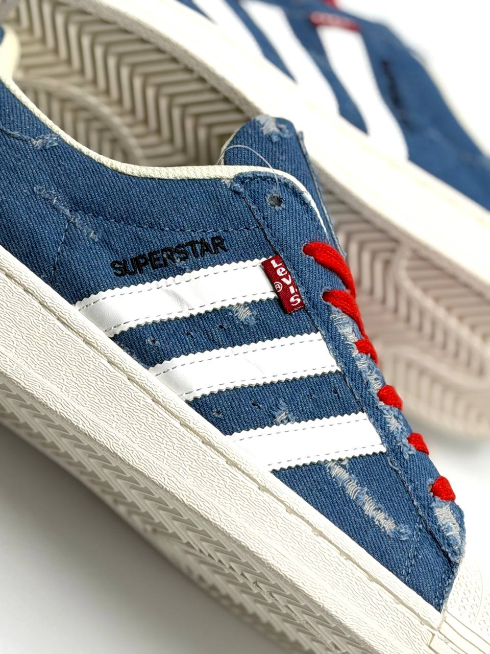 Adidas Super Star x Levis  | Azul-Rojo-Blanco |