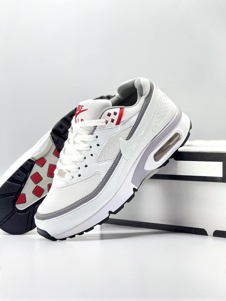 Nike Air Max BW Perian Gray White  | Blanco-Rojo |