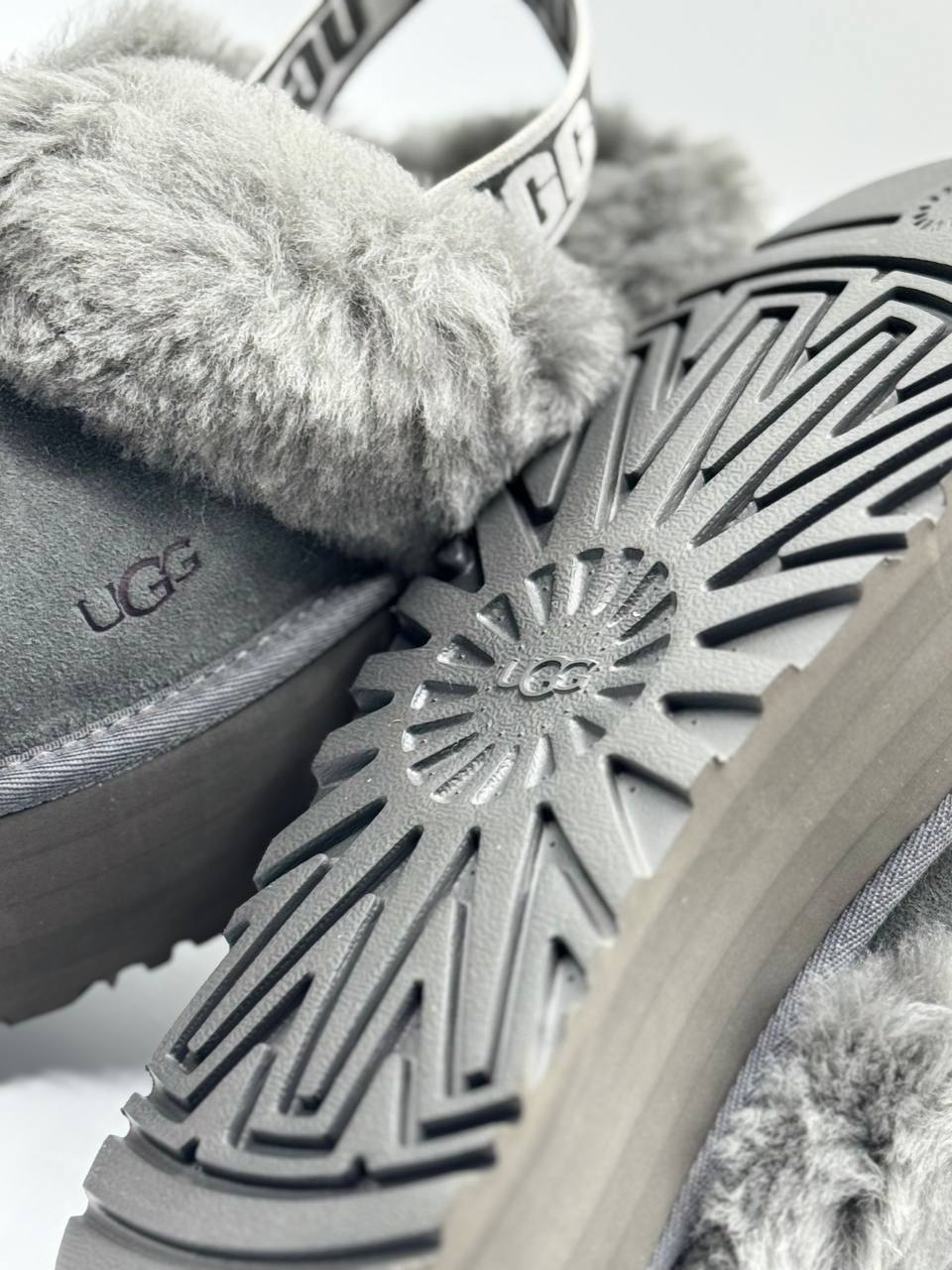 UGG Funkette Platform Slippers  | Gris |