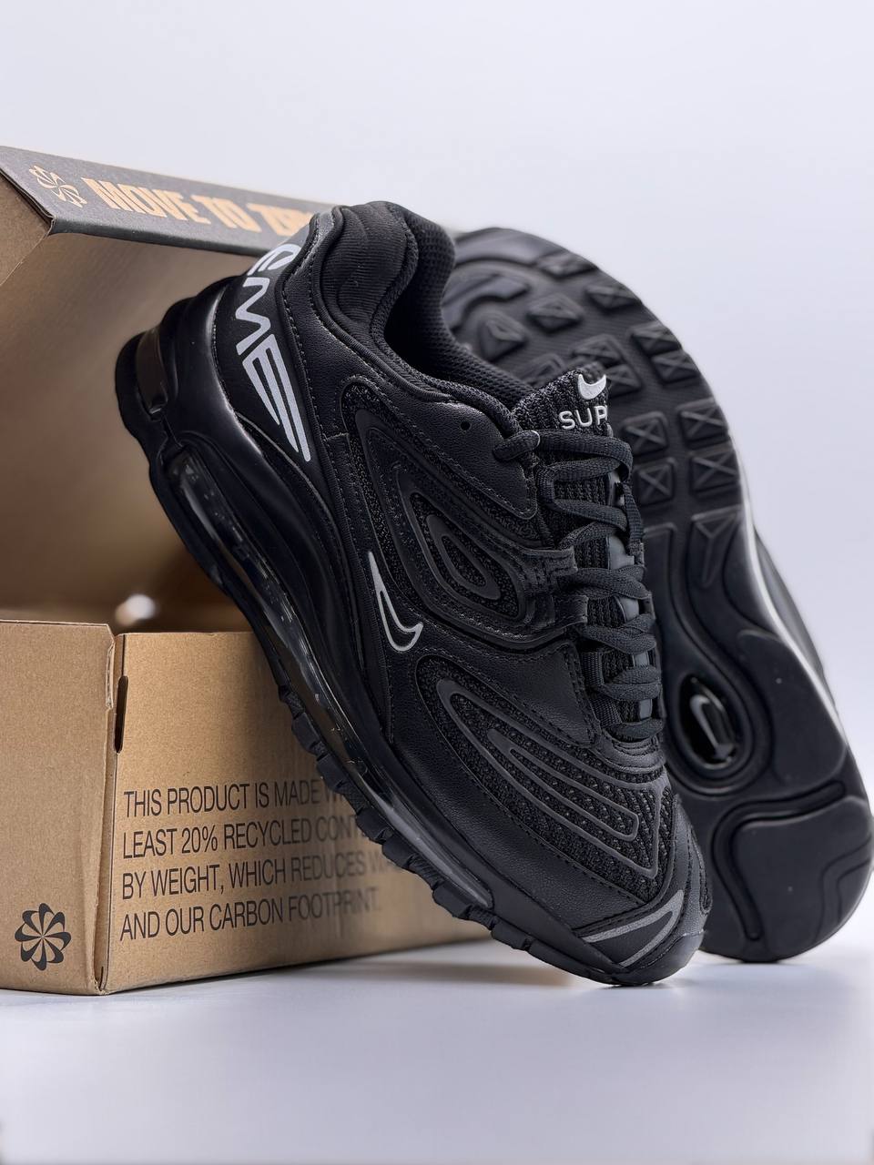 Nike Air Max 98 TL x Supreme "Triple Black"  | Negro |