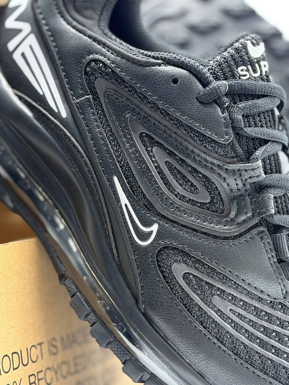 Nike Air Max 98 TL x Supreme "Triple Black"  | Negro |