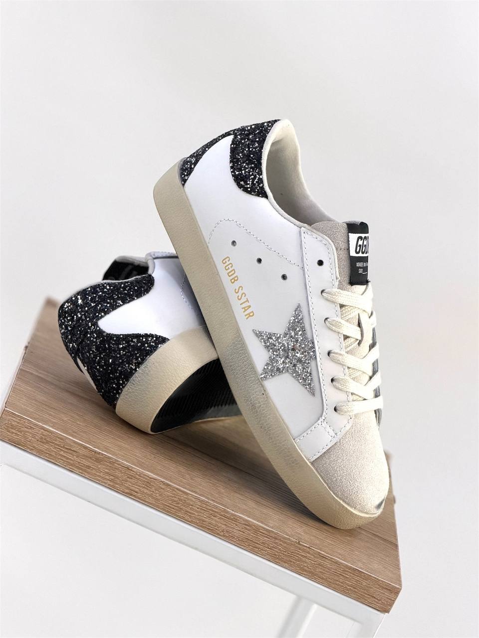 Golden Goose Super-Star  | Blanco-Plateado |