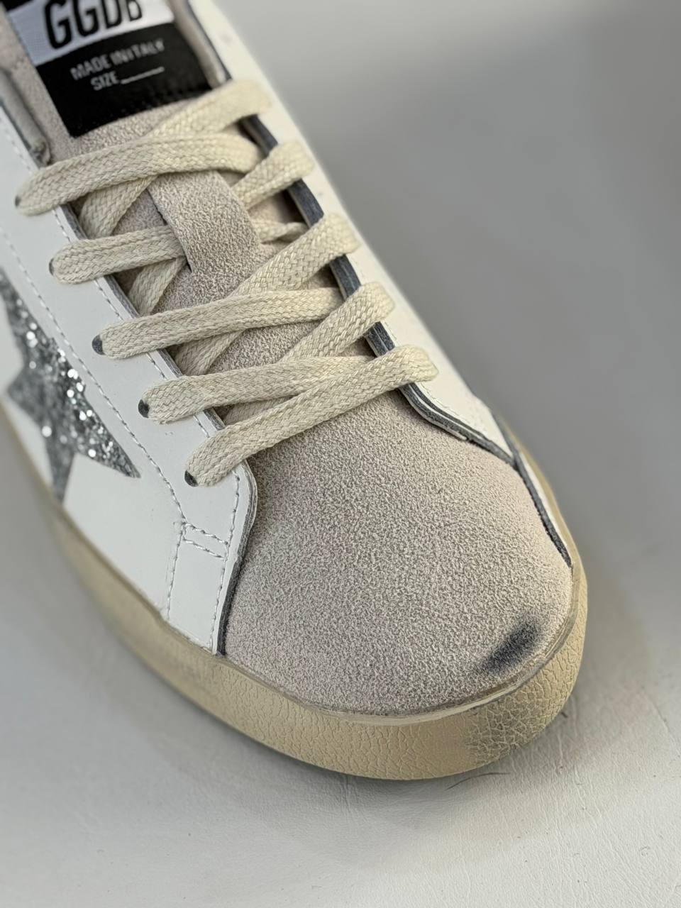 Golden Goose Super-Star  | Blanco-Plateado |