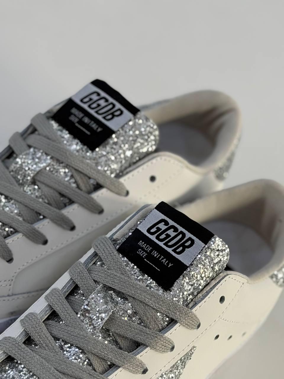 Golden Goose Super-Star  | Blanco-Plateado |