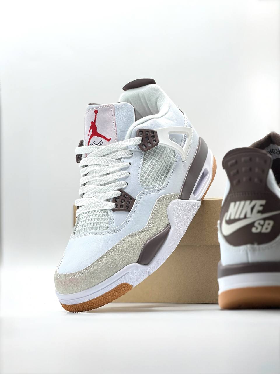 Nike Air Jordan 4 x Ma Marine “Mocha” | Blanco-Marron