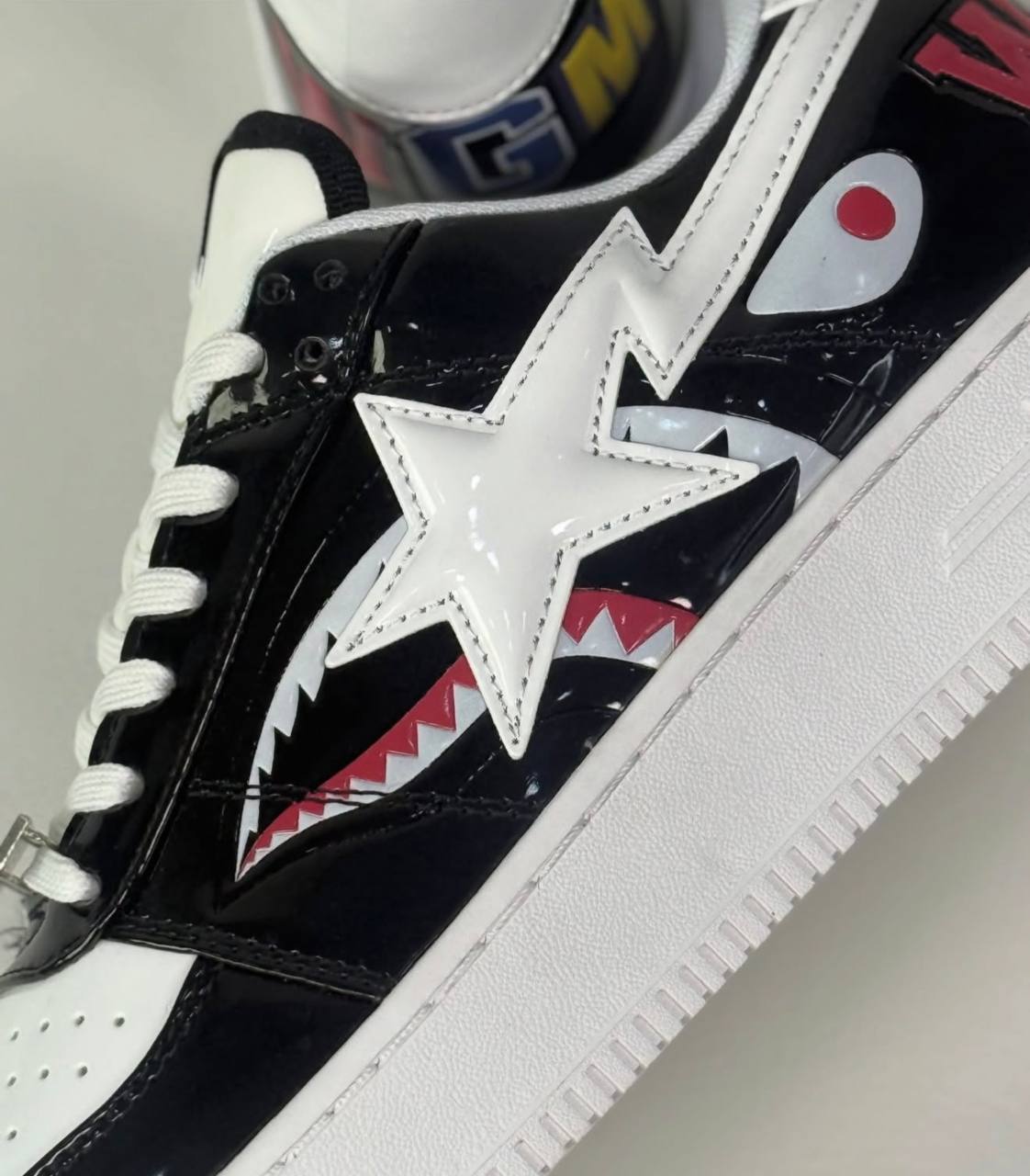 Bape Sta Low “Shark” | Blanco-Negro