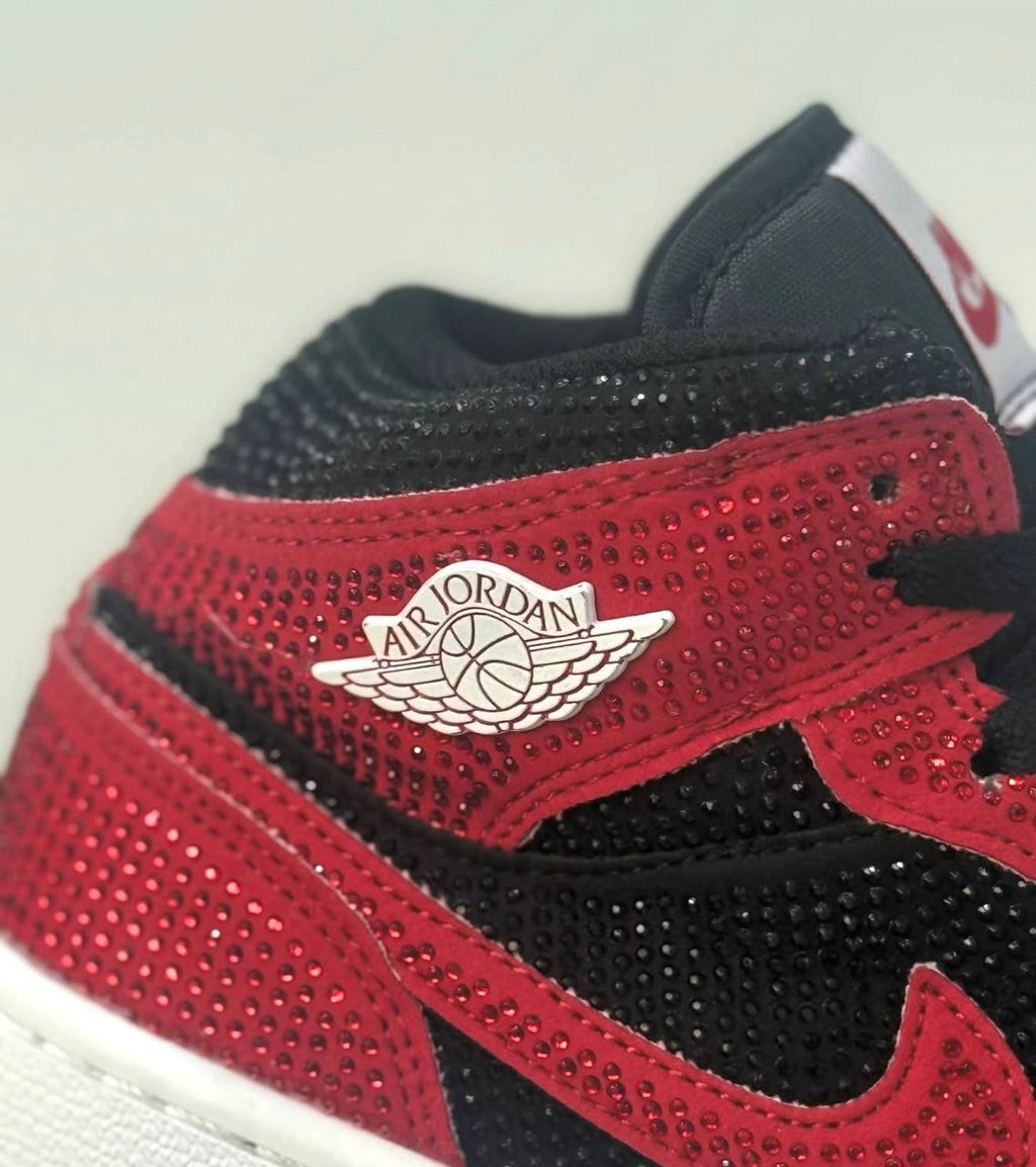 Air Jordan 1 Chicago Black Swarovski | Negro-Rojo