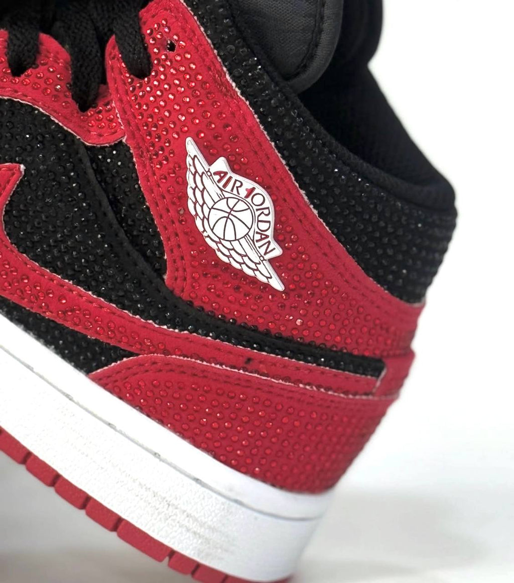 Air Jordan 1 Chicago Black Swarovski | Negro-Rojo